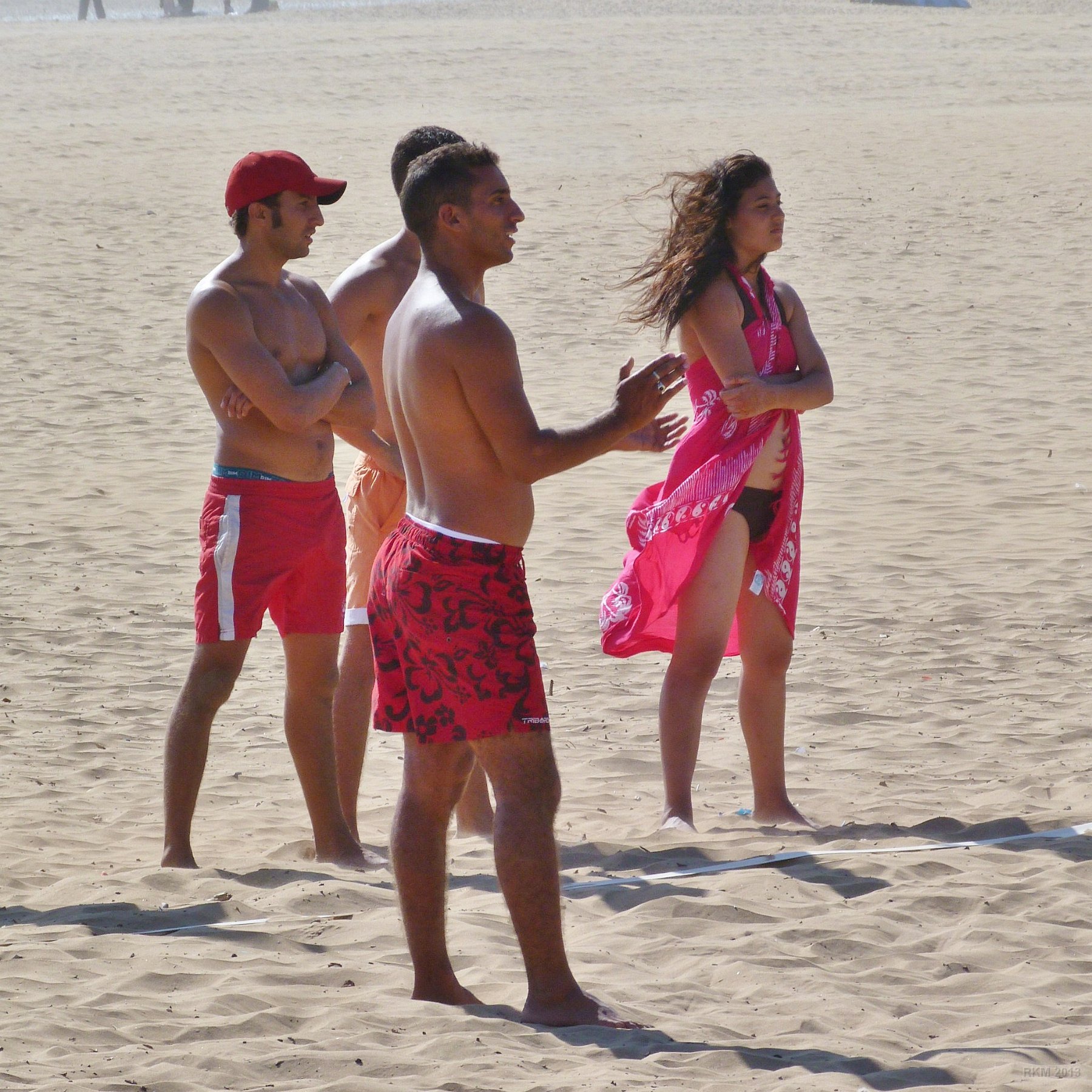 Agadir, plage, supporters du volleyball
